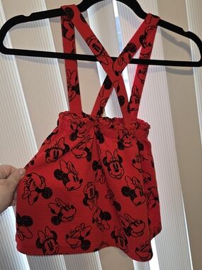 Girls Minnie Mouse Suspender Skirt -3T - EUC